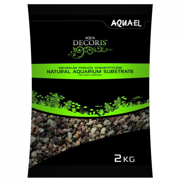 Aquael żwir naturalny wielobarwny 1,4-2mm 2kg podłoże